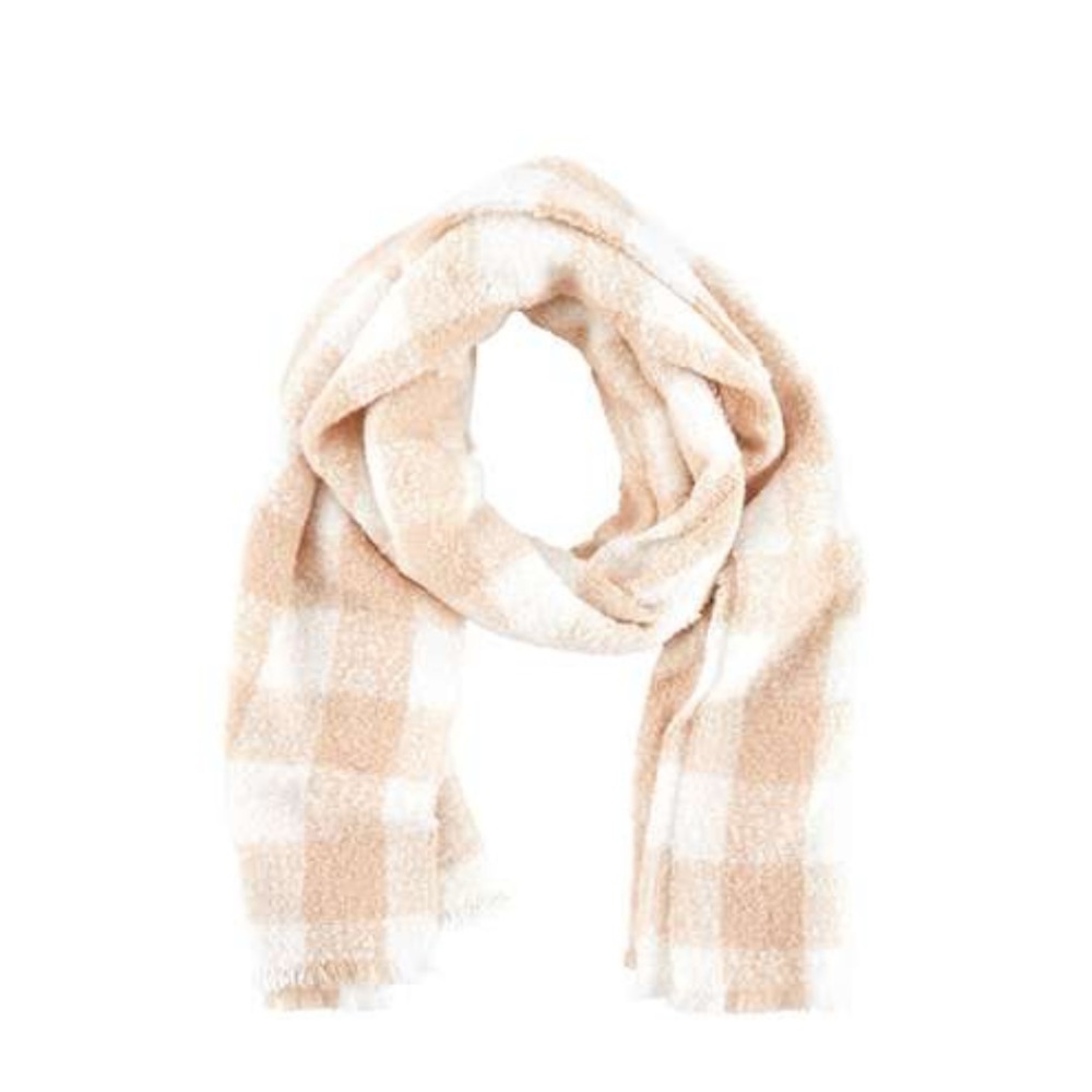 NWT Rebecca Minkoff Buffalo Check Scarf in Dusty Pink